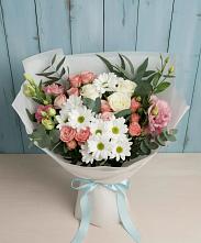 Букет цветов из:  Розы, Лизиантусы и Хризантемы #REPLACE_PRED# Самойловке