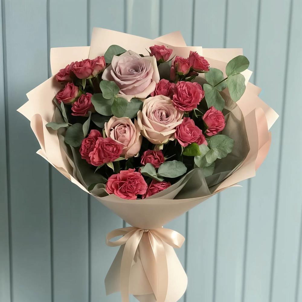 Букет цветов из: Гвоздики и Розы в Самойловке