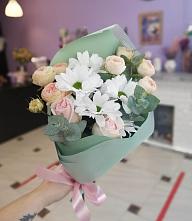 Букет цветов из:  Хризантемы и Розы в Самойловке