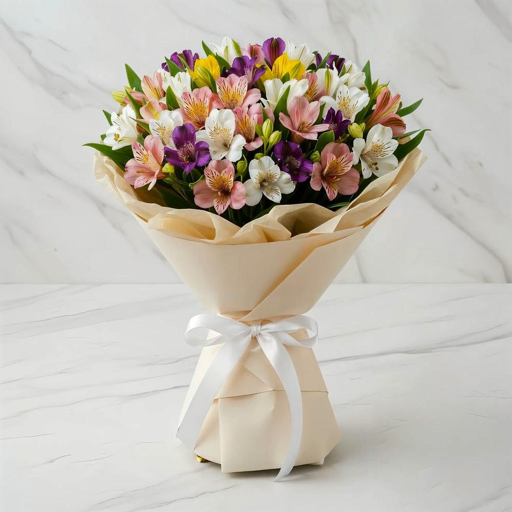 Букет цветов из: Альстромерии в Самойловке