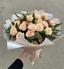 Букет Кремовые розы Латте в Самойловке