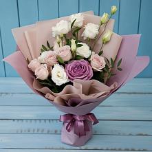 Букет цветов из:  Розы и Лизиантусы #REPLACE_PRED# Самойловке