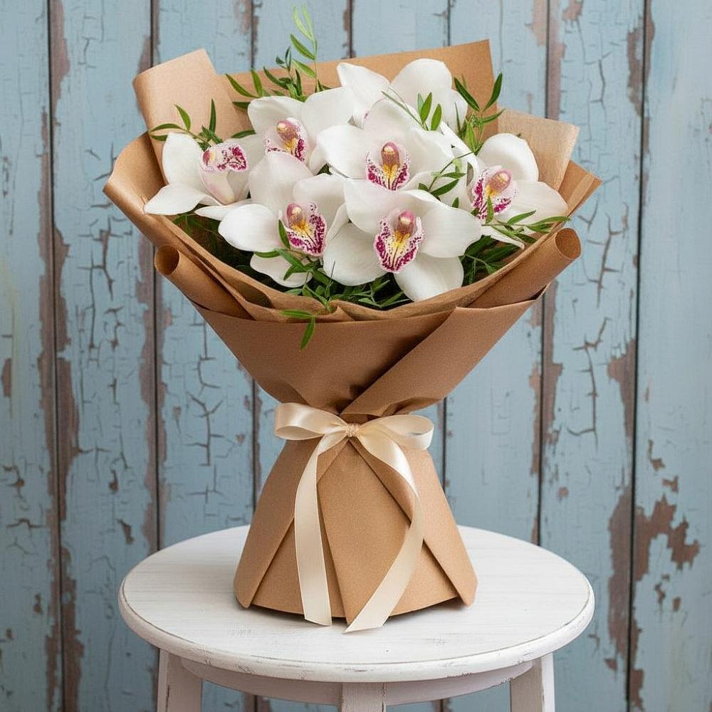 Букет цветов из: Орхидеи и Розы в Самойловке