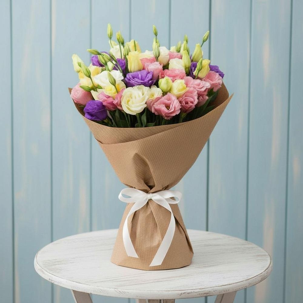 Букет цветов из: Лизиантусы в Самойловке