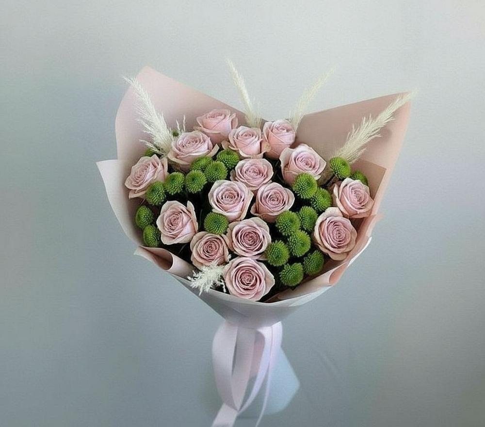 Букет цветов из: Розы и Хризантемы в Самойловке