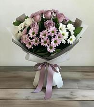 Букет цветов из:  Хризантемы и Розы в Самойловке