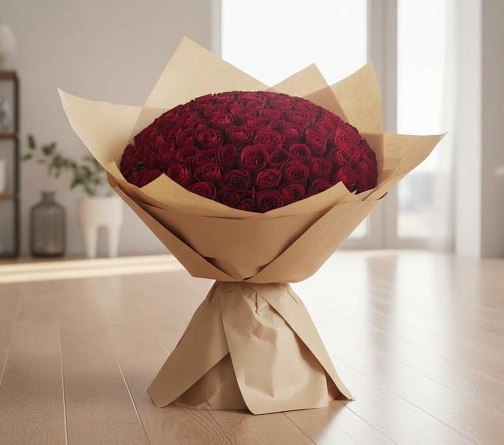 Букет 101 Красная роза в Самойловке