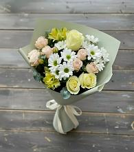 Букет цветов из:  Альстромерии, Розы и Хризантемы #REPLACE_PRED# Самойловке