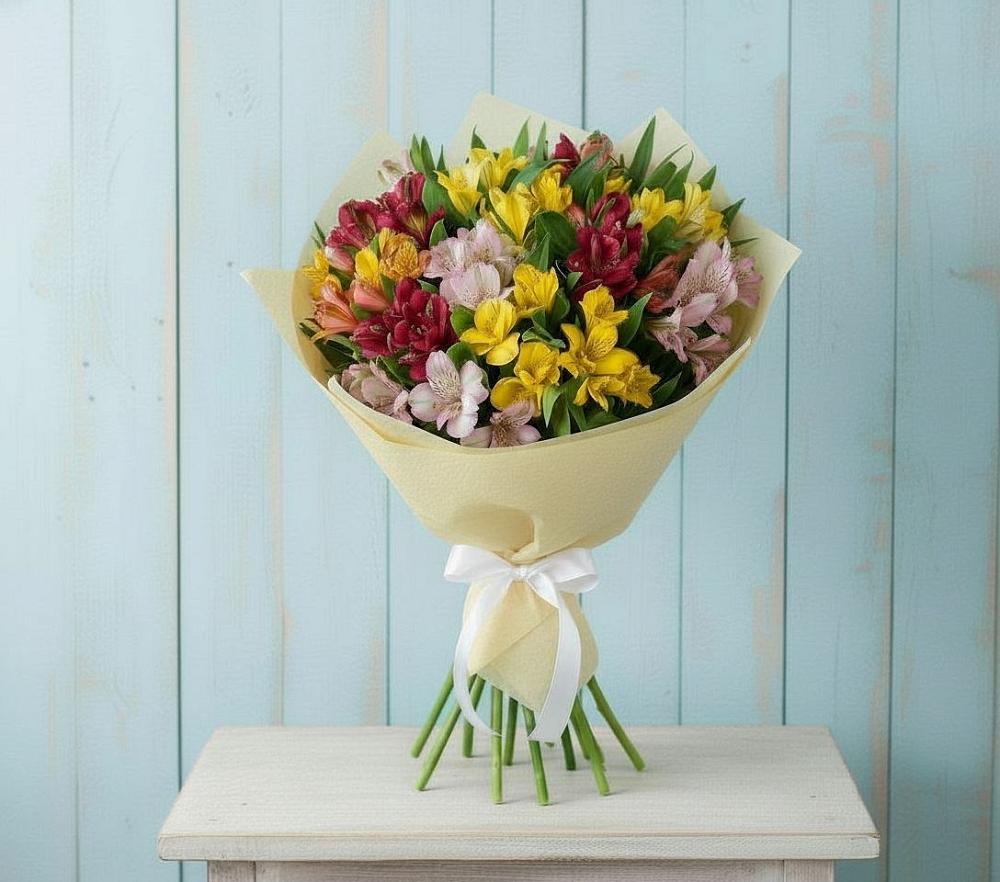 Букет цветов из: Альстромерии в Самойловке
