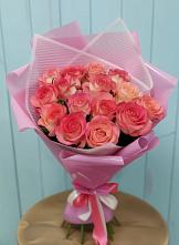 Букет 15 Розовых роз Равель в Самойловке