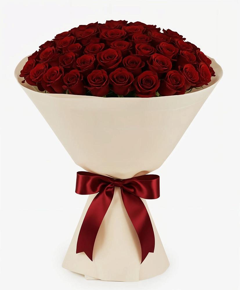 Букет 101 Бордовая роза Блэк Бакарра в Самойловке