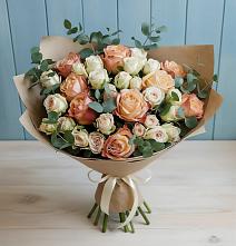 Букет цветов из:  Альстромерии и Розы в Самойловке